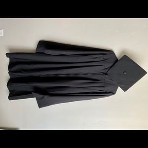 Unisex Oak Hall Black masters cap and gown